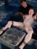 Small Nippled Slave Girl Madison Young Keeps Her Eyes Clothed During Water Bondage Session