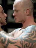 Two Gay Men With Shaved Head, Tattoos And Piercing Brandon X And Drake Jaden Enjoy The Fun